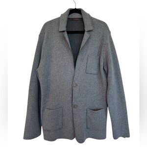 Men's Gray Cardigan Sweater Jacket